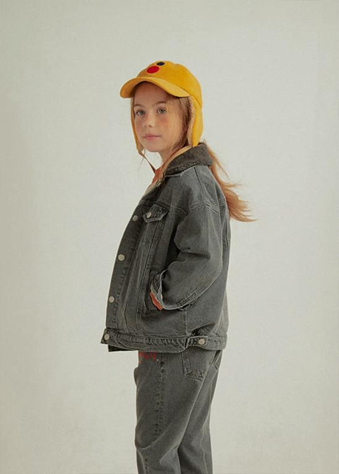 CORDUROY EARFLAP CAP YELLOW - accessories