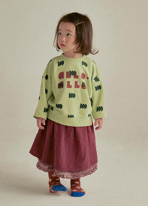 COTTON FRILL SKIRT BURGUNDY - bottom