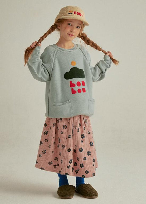 FLOWER MAXI SKIRT PINK - bottom