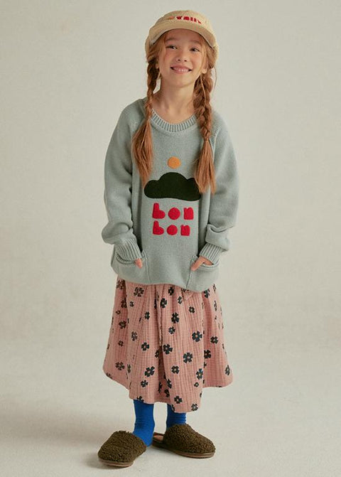 FLOWER MAXI SKIRT PINK - bottom