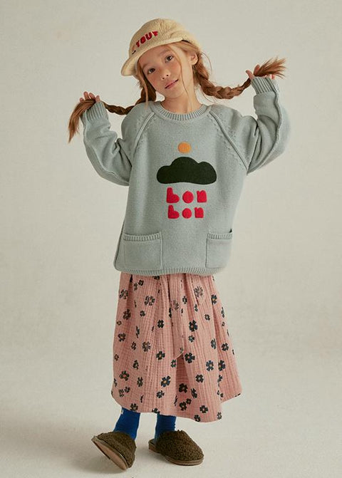 FLOWER MAXI SKIRT PINK - bottom