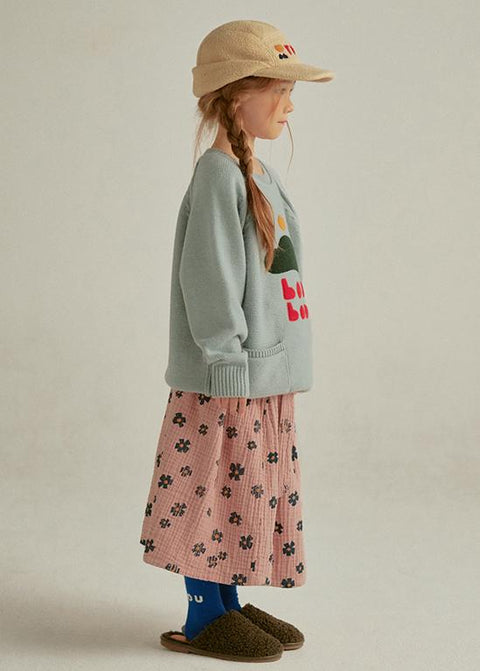 FLOWER MAXI SKIRT PINK - bottom