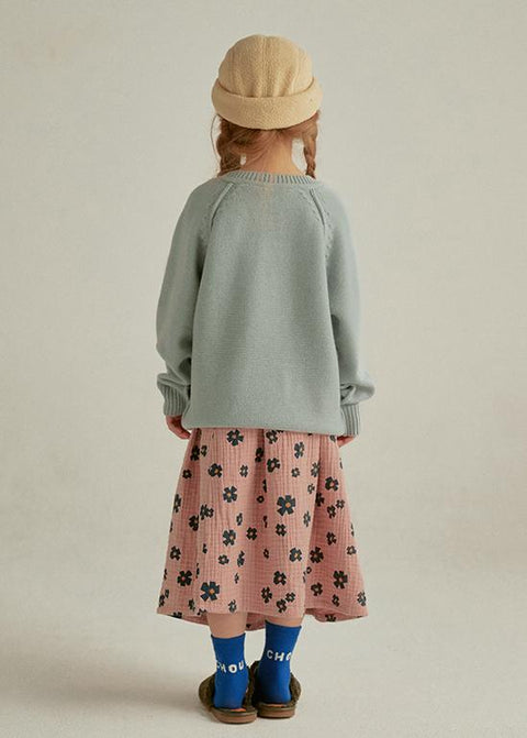 FLOWER MAXI SKIRT PINK - bottom