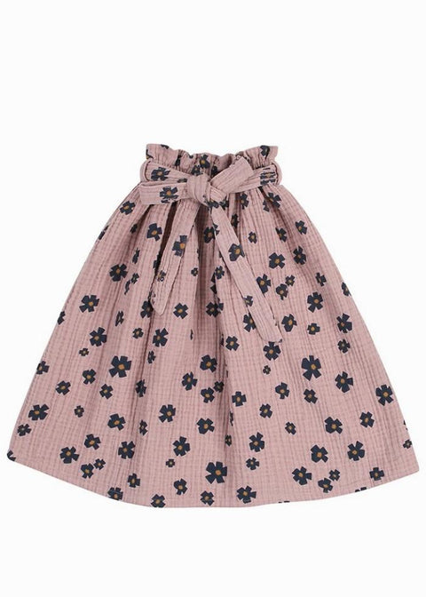 FLOWER MAXI SKIRT PINK - bottom